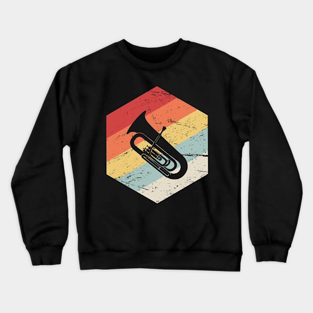 Retro Marching Band Tuba Icon Crewneck Sweatshirt by MeatMan